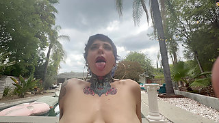 POV Anal Fuck with Hot Tattoed Babe Badmomtiti