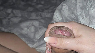 Step mom hand can't stay away from step son dick