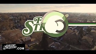 Eyes covered teen daughter-in-law gets creamy jizz on her face