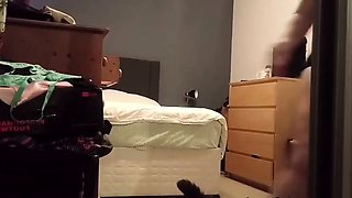 Spying on naked chubby stepmother