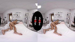 Pleasure In Bed - Shaved Blonde Pornstar Toying