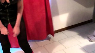 Amateur fetish BDSM action with redhead