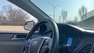 Walking Around Naked Fucking My Pussy with Vibrator on a Public Fly Over Bridge
