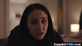 Busty MILF Step Mom Scissoring and Licking Lesbian Lover in Hot Sapphic Duo
