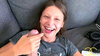 I filled young women beautiful mouth with my huge load and