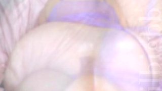 Pawg beauty shares passionate intense purple lingerie desire