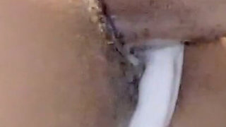 Schoolgirl Pussy Soaked in Semen From a Huge Cock
