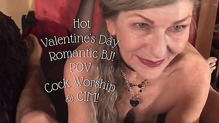 Hot Valentine’s Day Romantic BJ! POV Cock Worship & CIM!