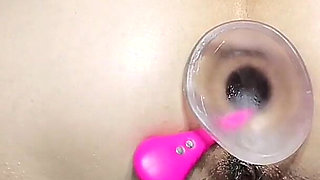 Stuffing Butt Plug in Ass & Pussy Dildo Fucking