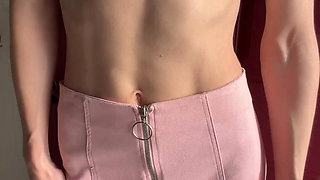 This or That: 2 Pink Denim Mini Skirts