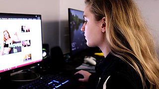 Blonde teen Sierras first erotic masturbation video