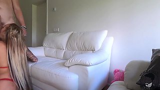 Red Stockings Girlfriend Shares Passionate Group Lovemaking