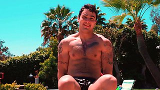 Real handsome jocks barebacking in 4some