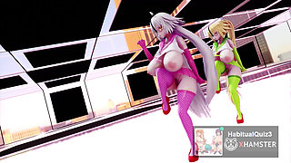 mmd r18 FGO MMD Two Jeannes portray a paranoid girl with a cell phone 3d hentai ahegao milf