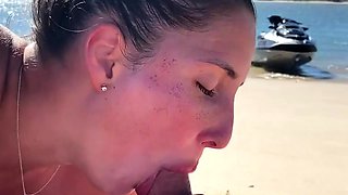 Isabelle Eleanore Takes Cock On Beach And Swallows CIM