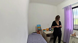 Female waxing with hot wax for bikini area and anus.