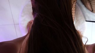 Doggystyle sex session with crempie ending for sultry babe