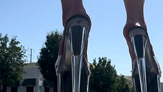 Amateur feet whipping and foot fetish of bondage