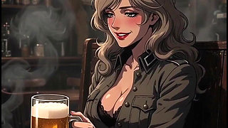 Hot Anime Wife in a Pub