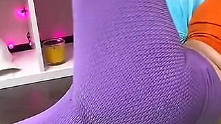 Do Hot Yoga Session with Squats and Masturbation