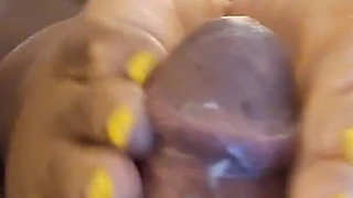 Visiting BBW Veteran Basic Footjob Training