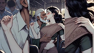 Indian Slutty Babes Degraded & Ravaged by Ugly Fat Dirty Old Men in the Bus - Part 1
