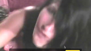 Pierced young asian girl loves sucking cock with a blindfold on