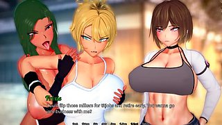 Futa on Futa Blowjob - Huge Cock 3D Hentai Gameplay with Big Boobs