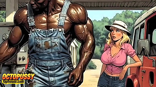 Jungle Gas Station: a Black Pump for a White Wife. BBC Wife Cuckold
