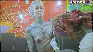 Tattoo Model Anuskatzz Gets Nipple Piercings While Anal Fuck Hardcore Extreme Rough Sex Bdsm Fetish