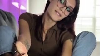 Kylie Haale Gives Footjob In Glasses POV