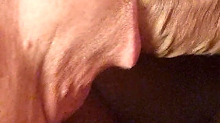Amateur Mature gives blowjob and cuckold cum in her panties