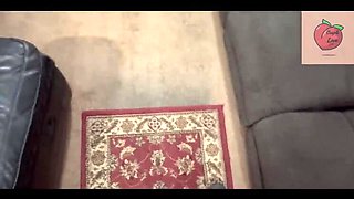 Stepson Pulls Groin During Intense Blowjob From MILF Stepmom - POV Handjob & Cocksucking