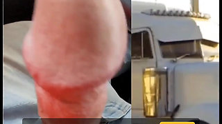 Truck Driver Uses His Big Cock