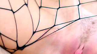 Anal with Young Blonde Wearing Fishnets