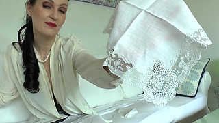 We Sniff White, Regal Lace Handkerchiefs - Lady Victoria Valente
