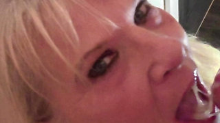 Sexy Blonde (that's Me. Lol) Gets a Mouthful