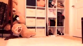 Blonde tight pussy babe solo toy fun in glamour masturbation