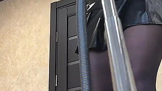 Maid Miniskirt Vacuum Seduction