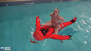 Naked and Horny on My Inflatable Submarine Girl