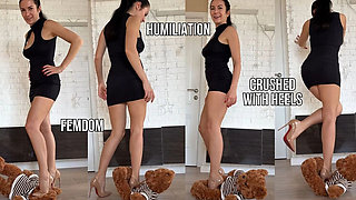 Princess Monica Destroys a Toy with Her Stilettos – Brutal CBT Femdom