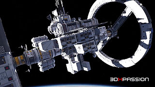 Zero-g Deepthroat & Anal on Orbital Station Japanese Echo Takes Hard Assfuck in Space Before Back Cumshot