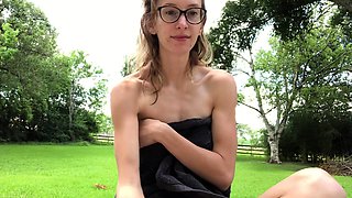 Solo masturbation of a beautiful amateur blonde
