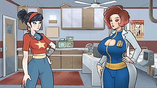 Nerdy girl in a sexy maid outfit gets steamy in Deep Vault sixty-nine