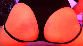 Slut Knows How to Seduce You with Huge Anal Dildo and Flogger Spanks
