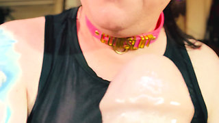 New Latex Gloves! Tina Snua Wanks A Dildo Just How Daddy Likes His Cock Stroked!