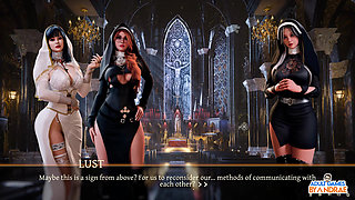 Sisters in Sin Gameplay Part 12 - Lust Performs the Sexual Ritual with Esther in the Library