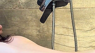 My College Stepdaughter Takes a Shower While I Watch Her, but I Can't Resist and I Fuck Her
