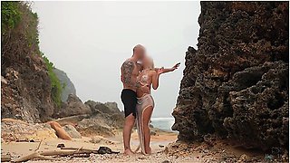 Impassioned Beautiful Sex On A Wild Beach Ive Decorated Neckline With A Special Pearl Necklace