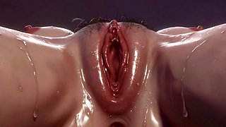 Extreme Close up Wet Tight Pussy - Dripping and Pulsing